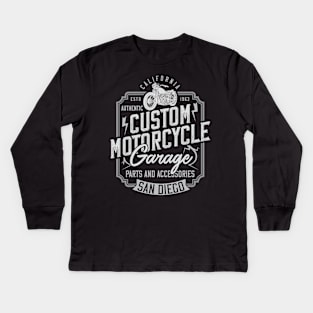 Custom Motorcycle Kids Long Sleeve T-Shirt